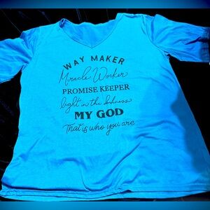 Women’s Blue Short Sleeve Shirt Size XL